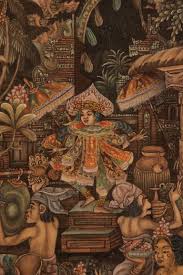 A Burmese painting showing a colourful scene of a a ceremonial celebration For Sale at 1stDibs