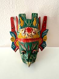 Vintage Indonesian Wood Garuda Mask: Hand Carved Balinese ...
