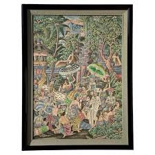 Balinese Traditional Painting by W. Erawati For Sale at 1stDibs