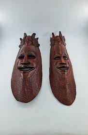 Large African Wooden Hand-carved Tribal Wall Mask - Etsy New Zealand