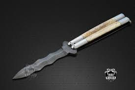 bmk-581-high-carbon-steel-Bone-handle-filipino-butterfly-knife
