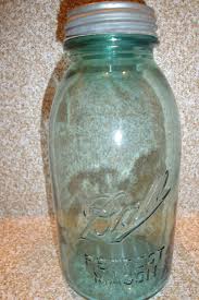 Antique Blue Glass Ball Mason Jar, Old Zinc Lid Ball Jar ...