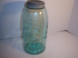 KS1 - 1920's Ball Mason Blue Half Gallon 8 3/4" Tall Fruit ...