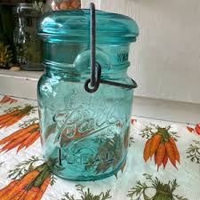 Vintage 1976 Bicentennial Ball Ideal Blue Glass Pint Jar- Wire Bail JAR - With EAGLE! Perfect for Your Vintage Kitchen/display/storage! - Etsy