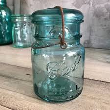 Antique Ball Ideal Canning Jar, Aqua Blue Glass Mason Jar, 1908 Patent, Country Farmhouse - Etsy Canada