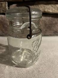 Antique Ball Ideal Glass Pint Jar Lid With Metal Lid Holder Dated 1900-1923 | eBay