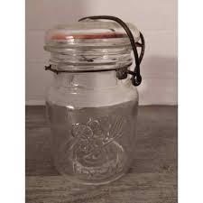 Ball IDEAL Mason 5 1/2" Tall Canning Jar Clear Glass w/ Wire Bail Lid | eBay