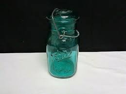 Vintage Blue Ball Ideal Mason Jar With Lid Wire Bale | eBay