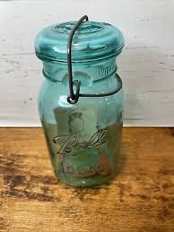 BICENTENIAL CELEBRATION 1776-1976 USA BLUE BALL IDEAL GLASS JAR WIRE LID vintage | eBay