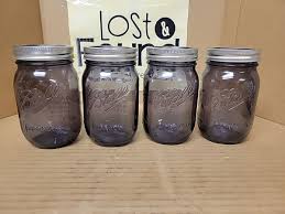 4 Purple Ball Mason Jars Improved Vintage Style Pint 16 oz ...