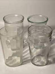 Curated Vintage Mismatched 4 Juice Clear Glasses Stars Optic Restaurant Jelly | eBay