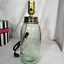 Mason | Accents | Mason Jar Lamp Vintage Lite Green Lamp Is ...