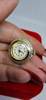 Smiths Ball Watch Necklace Vintage Gold Plated Floral ...