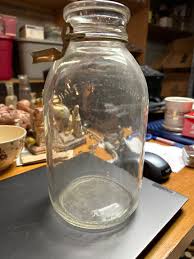 Vintage Half Gallon Milk Jar - Etsy