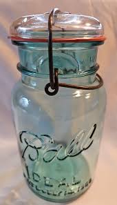 VTG #4 Ball Ideal Blue Qt Jar Pat'd July 14, 1908 Wire Bail ...