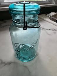 7 Inch Ball Blue Ideal July 14 1908 No 2 Canning Jar With ...