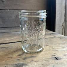 Vintage Ball Widemouth Jar Pint | Collectible Round Clear Glass | Midcentury Modern Kitchen Storage | Retro Home Decor Cottagecore Farmhouse - Etsy