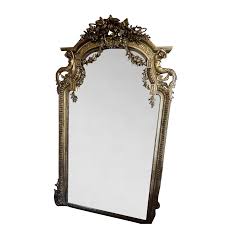 Antique Huge Palace Size Figural guilded Wall Mirror, birds ...