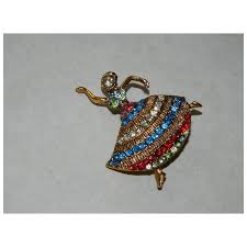 Amazing Rhinestone Encrusted Ballerina Brooch Pristine!. For ...