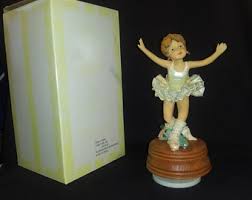 Ballerina Music Box, Rotating Musical Figurine. 9 Inches ...