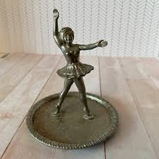 VINTAGE HONG KONG EP ZINC ALLOY SILVER BALLERINA FIGURINE ...