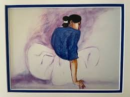 RC Gorman Bernadette in Blue matted print | eBay