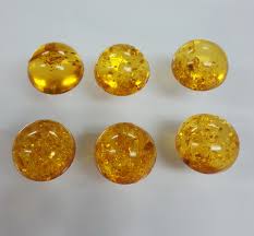 Natural Baltic Amber Round Cabochon: Cognac Gemstone (18/16 ...