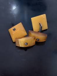 European Vintage Cognac Baltic Amber 875 Silver Cufflinks, Stamps Hallmark '875' | eBay