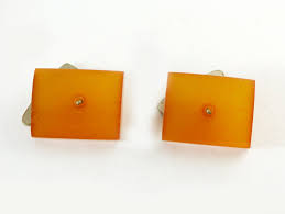 Vintage Baltic Amber Rectangular Cufflinks, Unique Vintage, Antique, Costume and Estate Jewelry. - Etsy