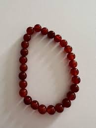 Natural black and red agate bracelet天然黑红色玛瑙手链6.4mmA200 | eBay