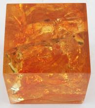 Sold at Auction: Lucite Cube Sculpture by French Artist Pierre Giraudon