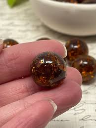 Coffee Bean Brown Crackled Glass Marbles - 20 Pieces Baked ...