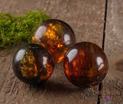 Amber Sphere | Amber Crystal Ball – Throwin Stones
