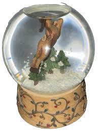 Snow Globe Artist Cheri Blum Reindeer Deer Snow Globe RARE ...