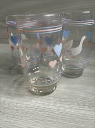 Luminarc Serenade Hearts Geese 12 oz Beverage Coolers ...