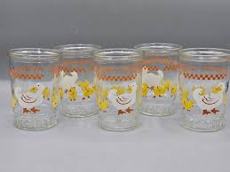 Vintage Mama Goose & Babies Bama Jelly Jars Set of 5 Juice ...