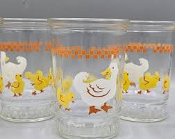 Buy Vintage Mama Goose & Babies Bama Jelly Jars Set of 5 ...
