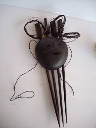 Vintage Labuyo Snare Coconut Mask With Four Snare Picks ...