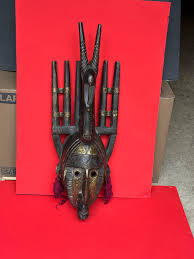Authentic Bambara N'tomo Mask: Hand-carved West African Art ...