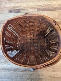 Shaker Style Wooden Basket With Swivel Handle - Etsy