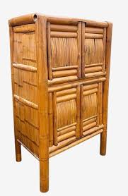 Chinese Antique Bamboo Cabient, H. 62.5 in. x W. 34.5 in. x ...