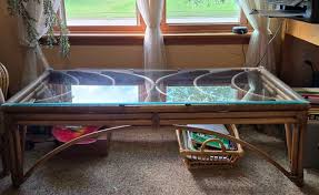VINTAGE 53" Glass top RATTAN Coffee Table | Hokah, LaCrescent, Brownsville AND Nearby Area's items for sale | Facebook