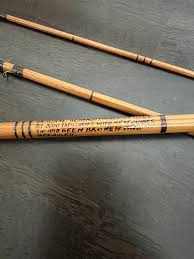 VTG Abbey Imbrie 3PC Bamboo Fishing Rod Folk Art Story Lou ...