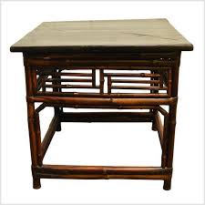 Antique Chinese Bamboo Side Table