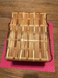 Vintage Rattan Sewing Basket With 2 Handles Perfect Size VGC | eBay