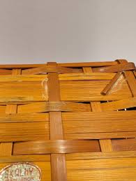 VTG Skalny Double Handle Snap Latch Bamboo Lidded Basket Purse Storage Japan | eBay