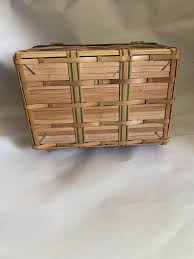 Vintage Made In Japan Bamboo Handbag . Vintage Carrying Bamboo Storage Basket. | eBay