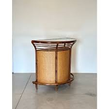 Bamboo Bar and Stools, Set of 3 | Chairish