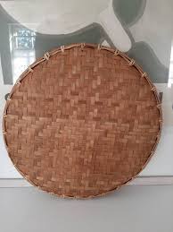 Antique Rattan Basket Rattan Plate Rattan Storage Box Wicker ...