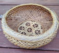 Vintage Hand Woven Wicker Basket | eBay